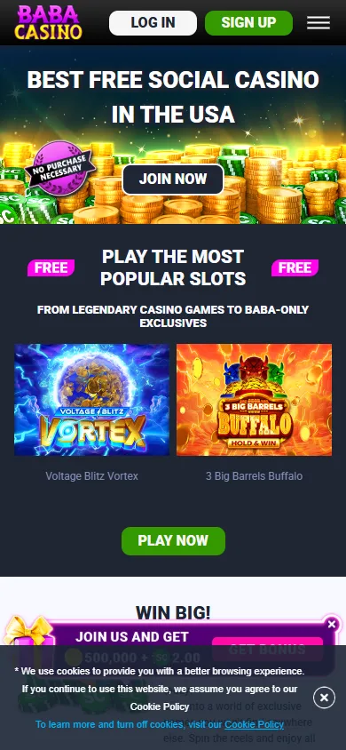 Baba Casino mobile experience on a smartphone