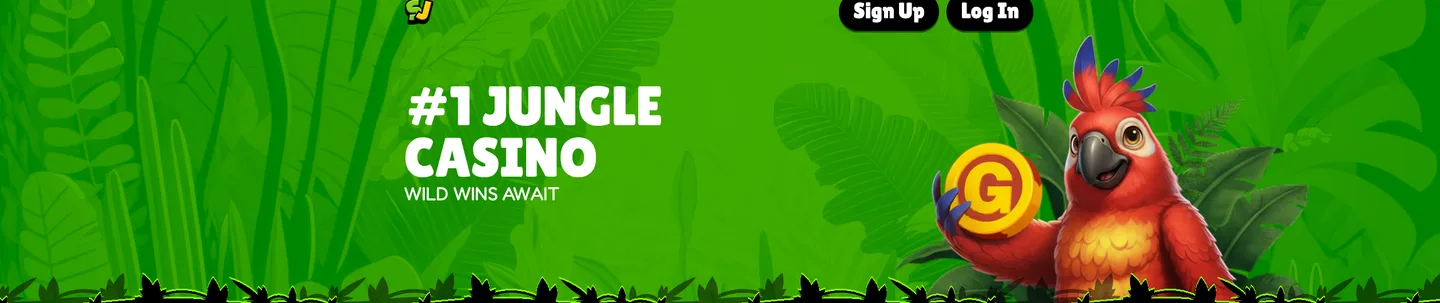 Sweep Jungle homepage showing the slots-focused lobby